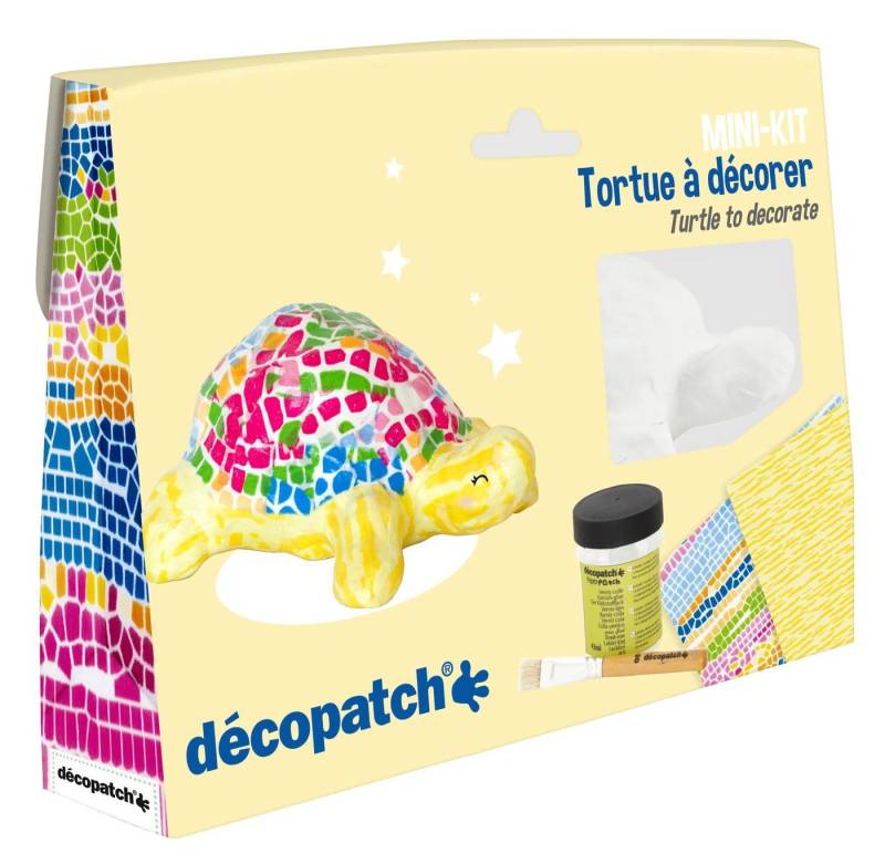 décopatch Papierdekoration 5x Mini-Set Schildkröte 4,5x19x13,5cm - Gelb KIT036C, Décopatch Sets von décopatch