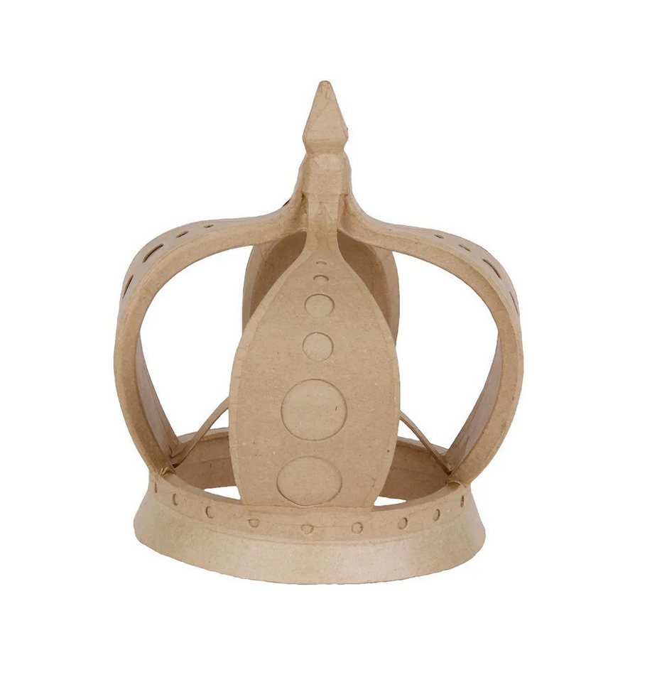 décopatch Papierdekoration Braunes Pappmaché, Krone für Kinder 20,5x23,5cm - Kartonbraun AC898C, DECO-Supports von décopatch