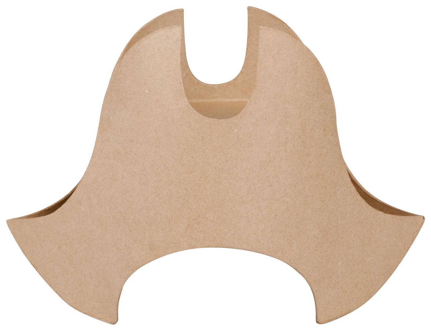 décopatch Papierdekoration Braunes Pappmaché, Piratenhut 23x12x22cm - Kartonbraun AC901C, DECO-Supports von décopatch