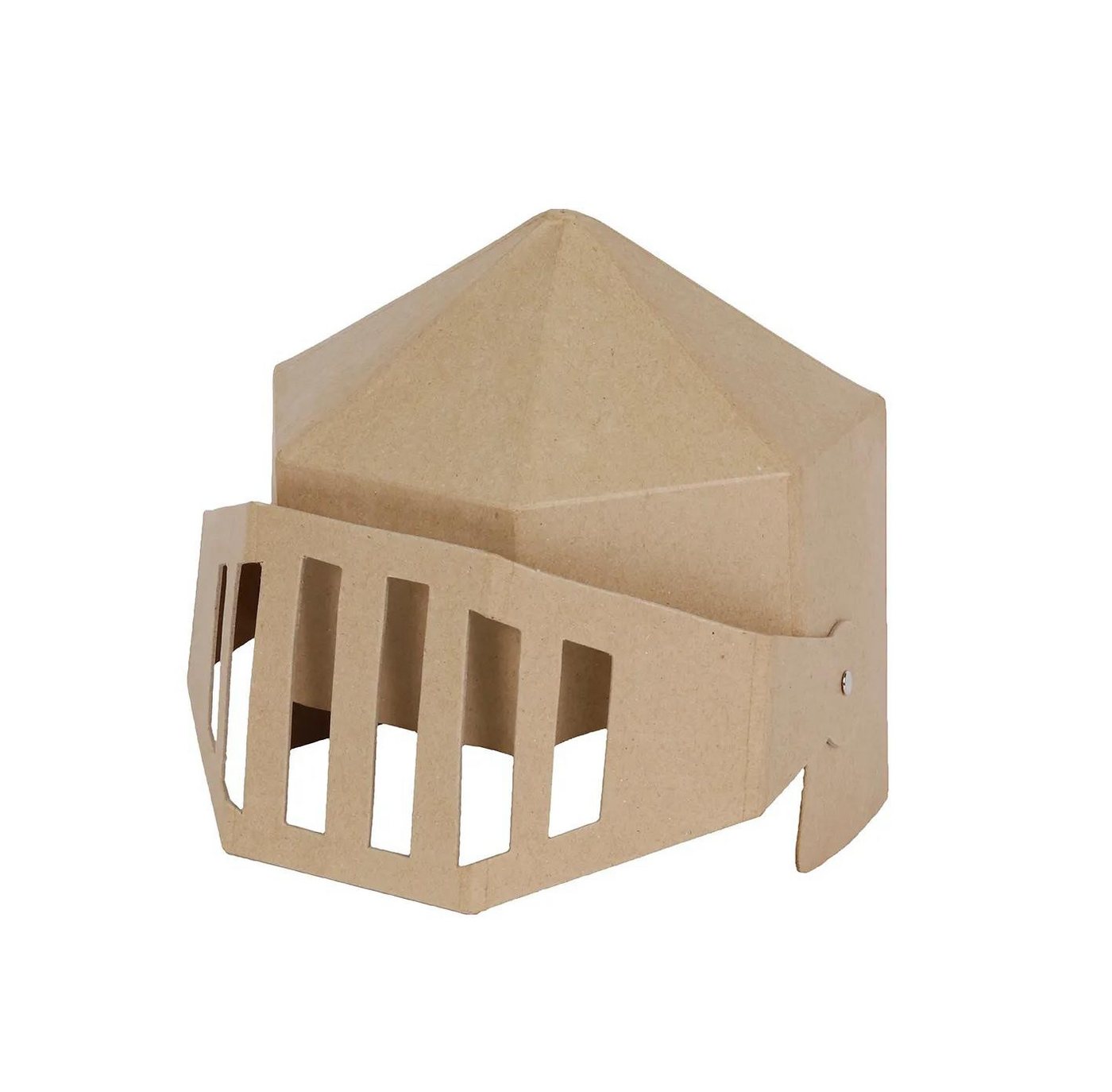 décopatch Papierdekoration Braunes Pappmaché, Ritterhelm für Kinder 24x25x20cm Kartonbraun AC883C, DECO-Supports von décopatch
