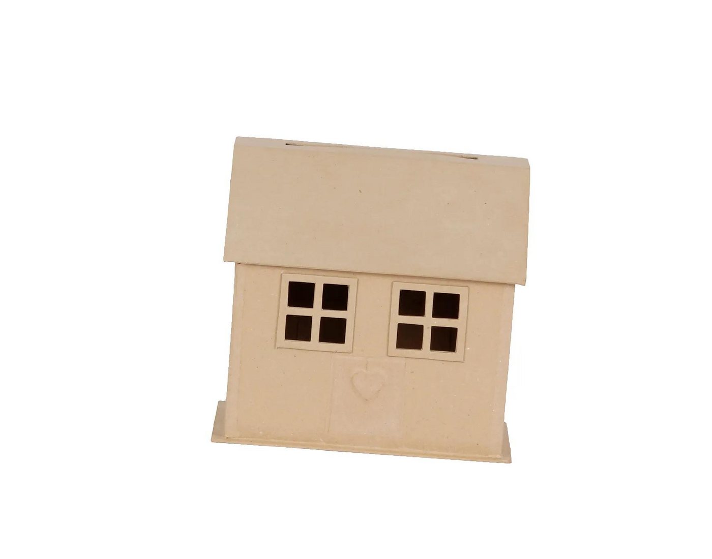 décopatch Papierdekoration Braunes Pappmaché, Urne Haus 15x26x24,5cm - Kartonbraun EV018C, DECO-Supports von décopatch