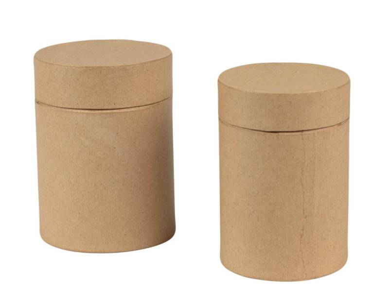 décopatch Papierdekoration Pappmaché, Set 2 Teedosen 9x9x12,7 cm + 10x10x13cm Kartonbraun BTS089C, DECO-Supports décopatch Papierdekoration Pappmaché, Set 2 Teedosen 9x9x12,7 cm + 10x10x13cm Kartonbraun BTS089C, DECO-Supports von décopatch
