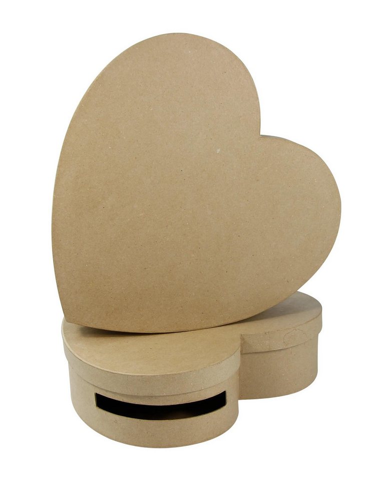 décopatch Papierdekoration braunes Pappmaché Set, 2 Urnen (9x36x36/10x36x36cm) Kartonbraun EV003O, DECO-Supports von décopatch