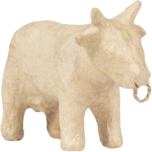 décopatch Pappmaché Kuh 5x8x12.5 cm Bastelfigur DIY Dekofigur Ganzjährig Bastelbedarf Kreativprojekt von décopatch