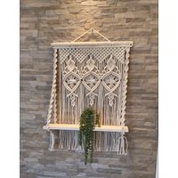 Makramee Wandregal Boho Wohndekor, Pflanzenhänger von decorationbohemianTR