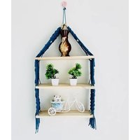 Makramee Wandregal, Boho Indoor Rope Plant Hanger, Blumentöpfe Halter, Home Geometrisch, Perlenregale von decorationbohemianTR