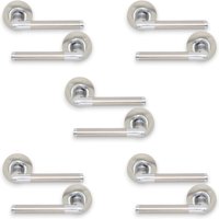 5Er Set Hochwertige Gerade Ovale Hebel Türgriffe - Dual Tone Innengebrauch Neu von decorinfinity