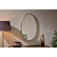 Antiker Messing Wandspiegel, Rund Oval Vintage Rustikaler Stil Spiegel Flur | Badezimmer Schlafzimmer Wanddekoration von decorinfinity