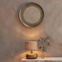 Wandspiegel Aus Messing Im Antiken Stil, Runder Spiegel, Vintage Spiegel Rustikalen Flur, Badezimmer, Schlafzimmer, Wanddekor von decorinfinity