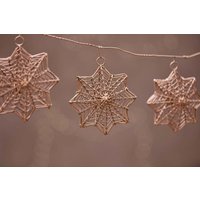 Weihnachtsstern Girlande, Partybaumschmuck, Festliche Ornamente, Rustikales Bunting, Draht Hängende Antike Girlande Dekor, Baum Dekor von decorinfinity