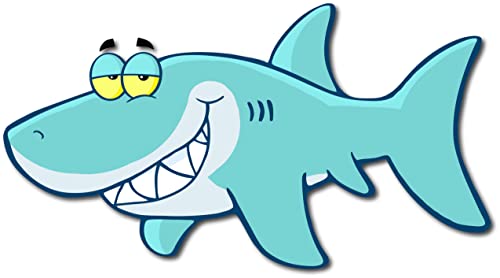 Dizzy Shark - Aufkleber für Boote - Bootsaufkleber - Boot / Marine / Kühlschrank / Fenster / Auto / Laptop von decorsfuk.co