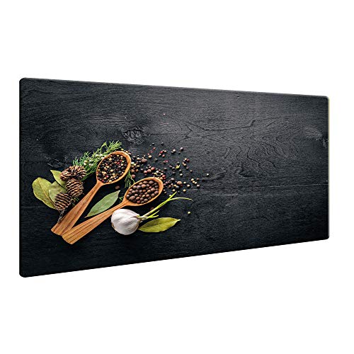 CTC-Trade | Herdabdeckplatten 80x52cm Ceranfeld Abdeckung Glas Spritzschutz Abdeckplatte Glasplatte Herd Ceranfeldabdeckung Gewürze Schwarz von decorwelt