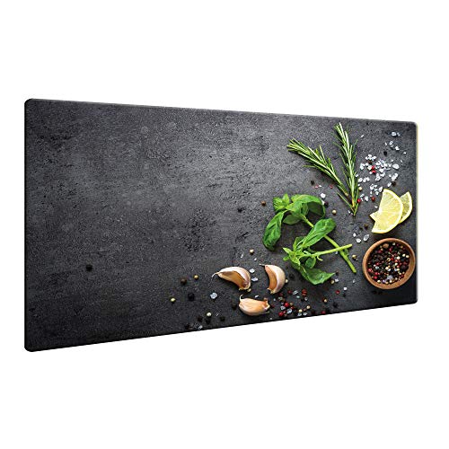 CTC-Trade | Herdabdeckplatten 80x52cm Ceranfeld Abdeckung Glas Spritzschutz Abdeckplatte Glasplatte Herd Ceranfeldabdeckung Küche Schwarz Grün von decorwelt