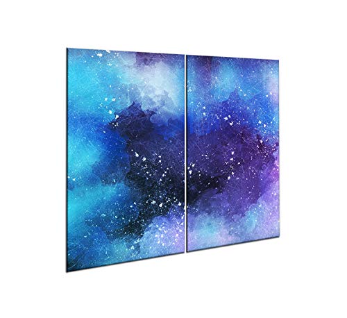 CTC-Trade |Herdabdeckplatten Set 2x30x52 cm Ceranfeld Abdeckung Glas Spritzschutz Abdeckplatte Glasplatte Herd Ceranfeldabdeckung Blau Modern von decorwelt