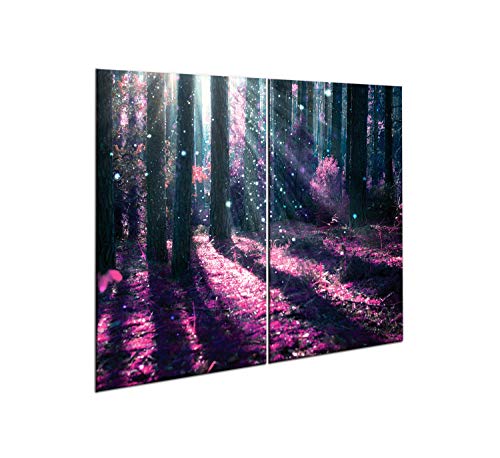 CTC-Trade |Herdabdeckplatten Set 2x30x52 cm Ceranfeld Abdeckung Glas Spritzschutz Abdeckplatte Glasplatte Herd Ceranfeldabdeckung Violett Natur von decorwelt