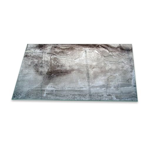 Funkenschutzplatte Glas Kaminofen Beton Grau 80 cm Kamin Platte Bodenplatte von decorwelt