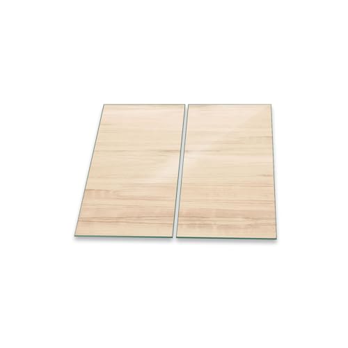 Herdabdeckplatte 2 teilig Ceranfeld Holz Beige 2x30x52 Kochplatten Glas Küche Herdabdeckplatte 2 teilig Ceranfeld Holz Beige 2x30x52 Kochplatten Glas Küche von decorwelt