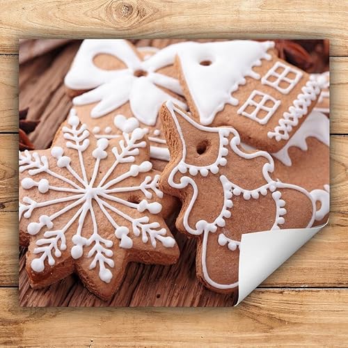 Herdabdeckplatte Abdeckung Aufrollbare Matte Induktionsmatte Kunststoff Herdabdeckmatte Ceranfeld Weihnachten 60x52 Abdeckplatte Ceranfeldabdeckung Antirutschmatte Schutz von decorwelt