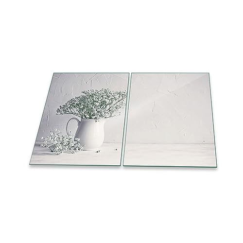 Herdabdeckplatte Abdeckung Ceranfeld Abdeckplatte Schneidebrett 2-Teilig 80x52 Blumen Weiss Spritzschutz Glasplatte Ceranfeldabdeckung Schutz Herdschutz Sicherheitsglas Glasschneidebrett 2x40x52 Herdabdeckplatte Abdeckung Ceranfeld Abdeckplatte Schneidebrett 2-Teilig 80x52 Blumen Weiss Spritzschutz Glasplatte Ceranfeldabdeckung Schutz Herdschutz Sicherheitsglas Glasschneidebrett 2x40x52 von decorwelt