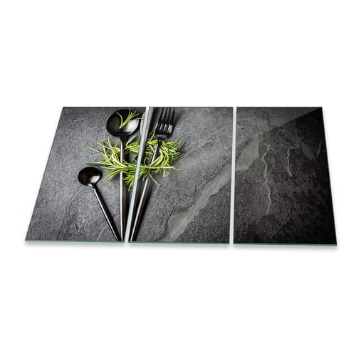 Herdabdeckplatte Abdeckung Ceranfeld Abdeckplatte Schneidebrett 3-Teilig 90x52 Kräuter Besteck Grau Spritzschutz Glasplatte Ceranfeldabdeckung Herdschutz Sicherheitsglas Glasschneidebrett 3x30x52 Herdabdeckplatte Abdeckung Ceranfeld Abdeckplatte Schneidebrett 3-Teilig 90x52 Kräuter Besteck Grau Spritzschutz Glasplatte Ceranfeldabdeckung Herdschutz Sicherheitsglas Glasschneidebrett 3x30x52 von decorwelt