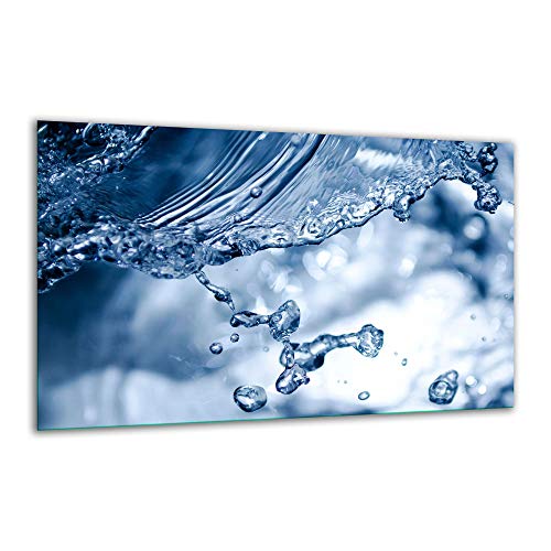 Herdabdeckplatte Ceranfeld 1 Teilig 80x52 Natur Blau Kochplatten Glas Induktion von decorwelt