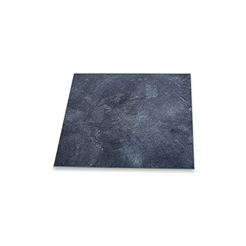 Herdabdeckplatte Ceranfeld 1 teilig 60x52 Abstrakt Dunkel Grau Kochplatten Glas von decorwelt