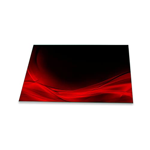 Herdabdeckplatte Ceranfeld 80x52 Abstrakt Rot Kochplatten Glas Induktion Deko von decorwelt