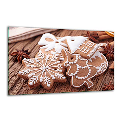 Herdabdeckplatte Ceranfeld 80x52 Weihnachten Braun Kochplatten Glas Induktion von decorwelt