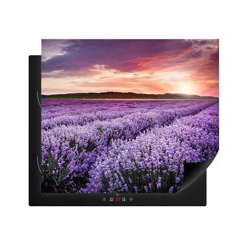 Herdabdeckplatte aus Kunststoff Induktionsmatte Herdabdeckmatte Abdeckung Ceranfeld Lavendel Violett 60x52 cm Abdeckplatte Ceranfeldabdeckung Antirutschmatte Indutionskochfeld Schutz von decorwelt