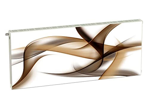 Magnet Heizkörperverkleidung Heizkörperabdeckung Beige Abstrakt 140x60 cm Heizung Abdeckung Verkleidung Magnetische Abdeckmatte Kühlschrank aus Einem Flexiblen Magneten Digitaler Aufdruck von decorwelt