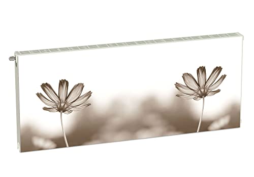 Magnet Heizkörperverkleidung Heizkörperabdeckung Beige Blumen 140x60 cm Heizung Abdeckung Verkleidung Magnetische Abdeckmatte Kühlschrank aus Einem Flexiblen Magneten Digitaler Aufdruck von decorwelt
