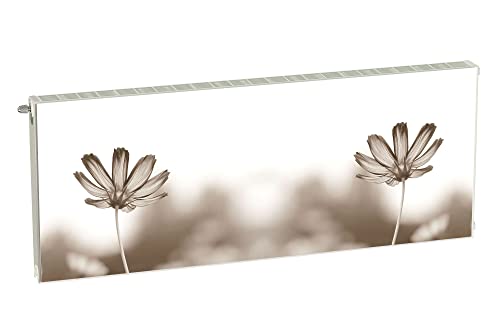 Magnet Heizkörperverkleidung Heizkörperabdeckung Beige Blumen 160x60 cm Heizung Abdeckung Verkleidung Magnetische Abdeckmatte Kühlschrank aus Einem Flexiblen Magneten Digitaler Aufdruck von decorwelt