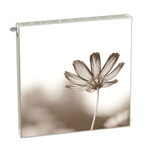 Magnet Heizkörperverkleidung Heizkörperabdeckung Beige Blumen 60x60 cm Heizung Abdeckung Verkleidung Magnetische Abdeckmatte Kühlschrank aus Einem Flexiblen Magneten Digitaler Aufdruck von decorwelt