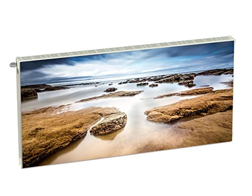 Magnet Heizkörperverkleidung Heizkörperabdeckung Beige Meer 120x60 cm Heizung Abdeckung Verkleidung Magnetische Abdeckmatte Kühlschrank aus Einem Flexiblen Magneten Digitaler Aufdruck von decorwelt