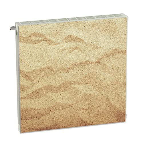 Magnet Heizkörperverkleidung Heizkörperabdeckung Beige Sand 60x60 cm Heizung Abdeckung Verkleidung Magnetische Abdeckmatte Kühlschrank aus Einem Flexiblen Magneten Digitaler Aufdruck von decorwelt