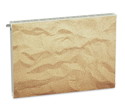 Magnet Heizkörperverkleidung Heizkörperabdeckung Beige Sand 80x60 cm Heizung Abdeckung Verkleidung Magnetische Abdeckmatte Kühlschrank aus Einem Flexiblen Magneten Digitaler Aufdruck von decorwelt