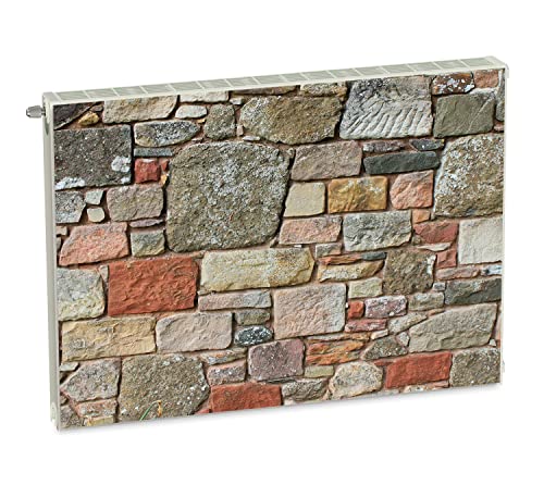 Magnet Heizkörperverkleidung Heizkörperabdeckung Beige Ziegel 80x60 cm Heizung Abdeckung Verkleidung Magnetische Abdeckmatte Kühlschrank aus Einem Flexiblen Magneten Digitaler Aufdruck von decorwelt