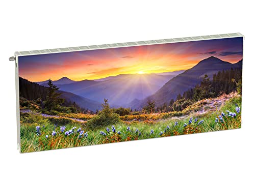 Magnet Heizkörperverkleidung Heizkörperabdeckung Blau Landschaften 140x60 cm Heizung Abdeckung Verkleidung Magnetische Abdeckmatte Kühlschrank aus Einem Flexiblen Magneten Digitaler Aufdruck von decorwelt