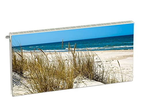 Magnet Heizkörperverkleidung Heizkörperabdeckung Blau Strand 120x60 cm Heizung Abdeckung Verkleidung Magnetische Abdeckmatte Kühlschrank aus Einem Flexiblen Magneten Digitaler Aufdruck von decorwelt