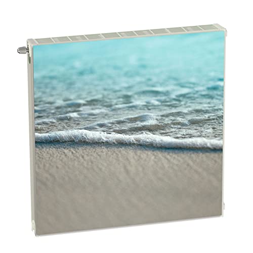 Magnet Heizkörperverkleidung Heizkörperabdeckung Blau Strand Meer 60x60 cm Heizung Abdeckung Verkleidung Magnetische Abdeckmatte Kühlschrank aus Einem Flexiblen Magneten Digitaler Aufdruck von decorwelt