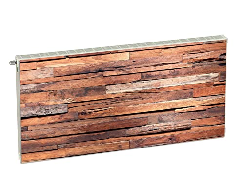 Magnet Heizkörperverkleidung Heizkörperabdeckung Braun Holz 120x60 cm Heizung Abdeckung Verkleidung Magnetische Abdeckmatte Kühlschrank aus Einem Flexiblen Magneten Digitaler Aufdruck von decorwelt