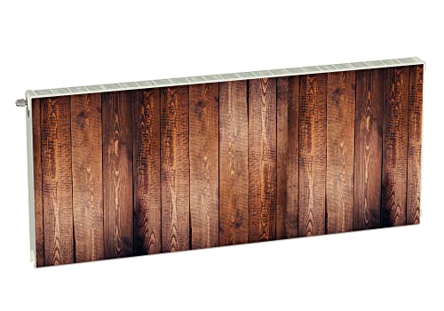 Magnet Heizkörperverkleidung Heizkörperabdeckung Braun Holz 140x60 cm Heizung Abdeckung Verkleidung Magnetische Abdeckmatte Kühlschrank aus Einem Flexiblen Magneten Digitaler Aufdruck von decorwelt