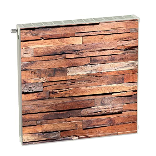 Magnet Heizkörperverkleidung Heizkörperabdeckung Braun Holz 60x60 cm Heizung Abdeckung Verkleidung Magnetische Abdeckmatte Kühlschrank aus Einem Flexiblen Magneten Digitaler Aufdruck von decorwelt