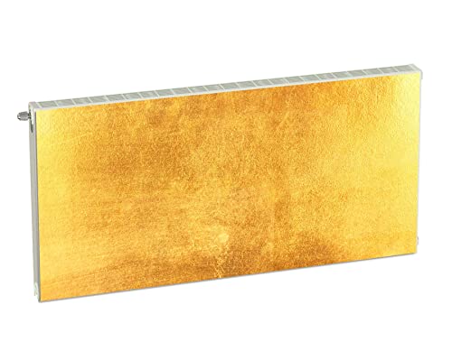 Magnet Heizkörperverkleidung Heizkörperabdeckung Gold Abstrakt 120x60 cm Heizung Abdeckung Verkleidung Magnetische Abdeckmatte Kühlschrank aus Einem Flexiblen Magneten Digitaler Aufdruck von decorwelt