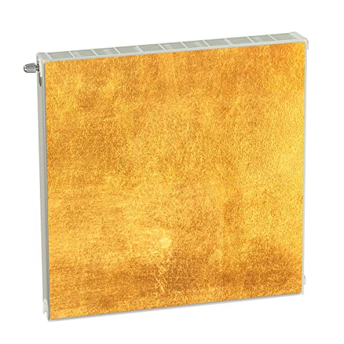 Magnet Heizkörperverkleidung Heizkörperabdeckung Gold Abstrakt 60x60 cm Heizung Abdeckung Verkleidung Magnetische Abdeckmatte Kühlschrank aus Einem Flexiblen Magneten Digitaler Aufdruck von decorwelt