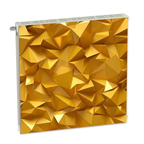 Magnet Heizkörperverkleidung Heizkörperabdeckung Golden Abstrakt 60x60 cm Heizung Abdeckung Verkleidung Magnetische Abdeckmatte Kühlschrank aus Einem Flexiblen Magneten Digitaler Aufdruck von decorwelt