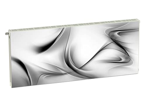 Magnet Heizkörperverkleidung Heizkörperabdeckung Grau Abstrakt 140x60 cm Heizung Abdeckung Verkleidung Magnetische Abdeckmatte Kühlschrank aus Einem Flexiblen Magneten Digitaler Aufdruck von decorwelt