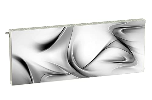 Magnet Heizkörperverkleidung Heizkörperabdeckung Grau Abstrakt 160x60 cm Heizung Abdeckung Verkleidung Magnetische Abdeckmatte Kühlschrank aus Einem Flexiblen Magneten Digitaler Aufdruck von decorwelt