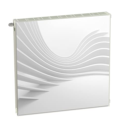 Magnet Heizkörperverkleidung Heizkörperabdeckung Grau Abstrakt 60x60 cm Heizung Abdeckung Verkleidung Magnetische Abdeckmatte Kühlschrank aus Einem Flexiblen Magneten Digitaler Aufdruck von decorwelt