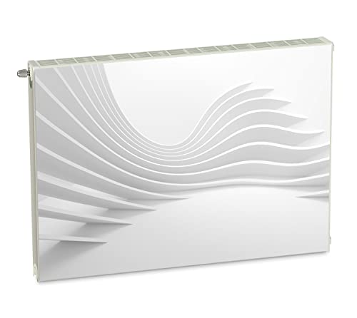 Magnet Heizkörperverkleidung Heizkörperabdeckung Grau Abstrakt 80x60 cm Heizung Abdeckung Verkleidung Magnetische Abdeckmatte Kühlschrank aus Einem Flexiblen Magneten Digitaler Aufdruck von decorwelt